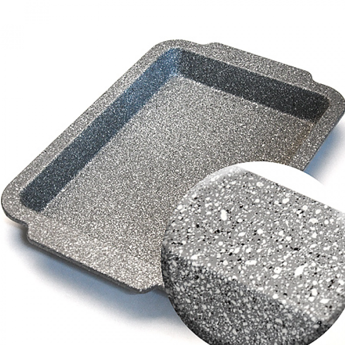 Противень с покрытием серый гранит, 30*20*5см