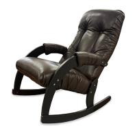 Кресло-качалка Dondolo Модель 67 венге, экокожа Vegas lite amber 