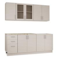 Кухня Комплект №9 Кашемир/Кашемир (столеш Версаль без мойки) 2,0м 