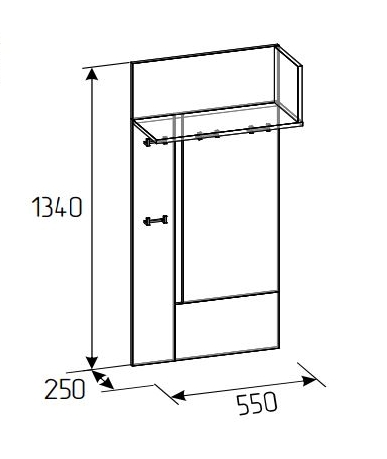 Флекс 76 Вешалка (Дуб шавиниган)