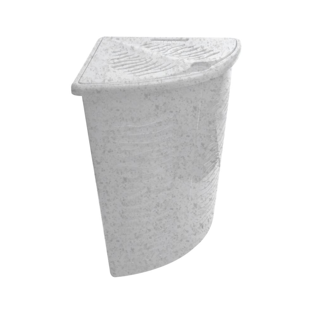 Корзина для белья Aqua 40 л угловая мрамор