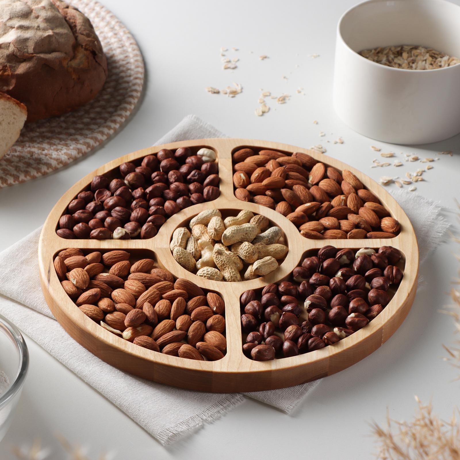 Менажница круглая Доляна, d=27 см, 5 секций 6860742