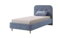 Кровать с основанием Лео 90*200 см топаз/галька/велюр