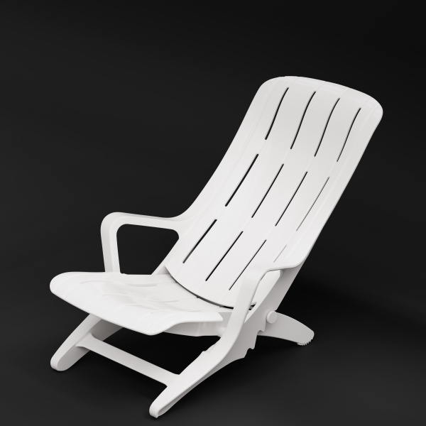 Шезлонг 1920х620х320мм (белый) 