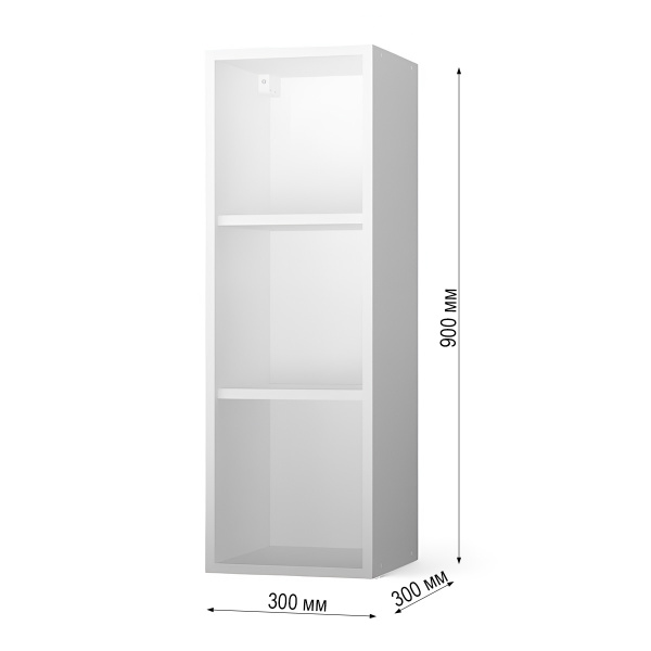НОВА ВЫСОТА 900 Корпус шкафа настенного 1-но дверного 300 / Белый