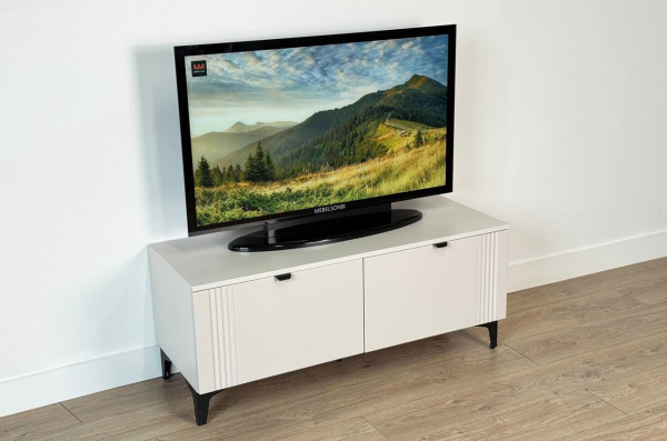 Тумба Рич кашемир/фрапучино матовый/черный