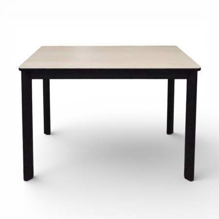 Стол обеденный Римини-1C  черный/Travertine Avorio