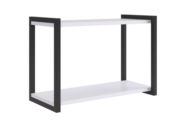 Полка Юниор (белое дерево/чёрный муар)