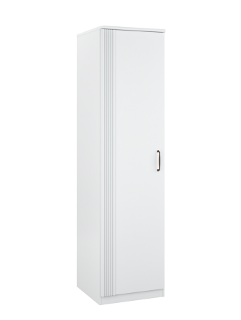 Диана Мод.Д5 Шкаф для одежды и белья (5 полок + штанга) лам.белый