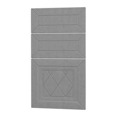 Фасад РОМБ серый 3 ящика 400