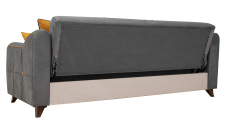 Диван "Френсис" ТД 259 Кварц серый/Амиго еллоу