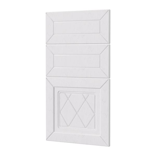 Фасад РОМБ белый 3 ящика 400