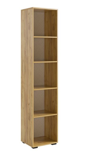 Шкаф Бери 1 дв дуб крафт золотой/белое дерево 