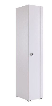 Ева Шкаф 1 дв/100.01/Белое дерево/Белый матовый