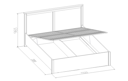 Кровать с подъемным механизмом Sherlok 160*200
