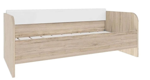 Венето Детская СТЛ.266.16 Кровать 90*200 +накладка 266.17/Дуб санремо/Белый