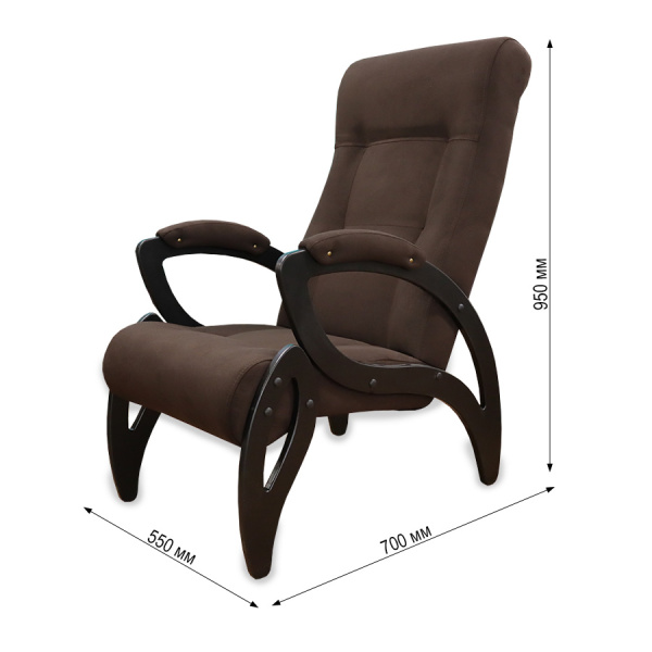 Кресло для отдыха Dondolo, Модель 51,венге,ткань V24