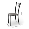 Стул Квинтет Стандарт (черный , к/з Серый 700)