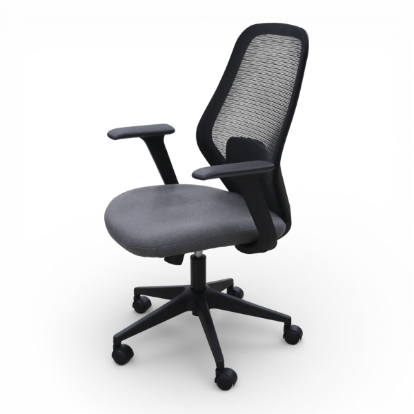 Кресло офисное 8349MB-BK тканьYKX-YSW-40-1-MT/YKX-XS3-21-BL Газлифт.нейлон