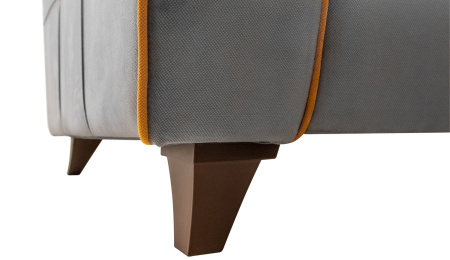 Диван "Френсис" ТД 259 Кварц серый/Амиго еллоу