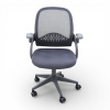 Кресло офисное 8390M-GR сетка,тканьYKX-00DW-MD/YKX-00SW-MD газлифт.нейлон