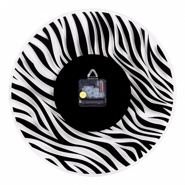 Часы настенные, открытая стрелка "Зебра черная"3433-003