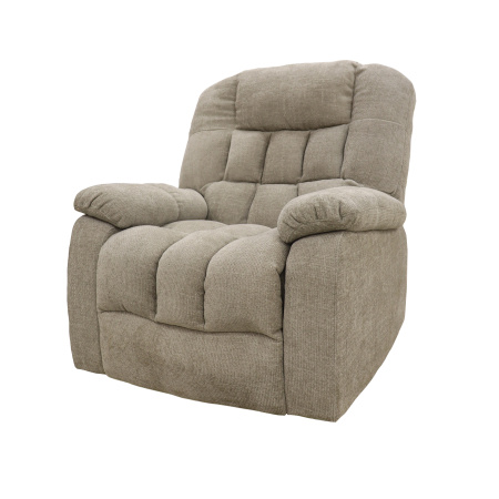 Кресло-реклайнер SX-81423H Bailun-01 light grey/Велюр серый с вращающимся механизмом