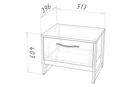 Тумба прикроватная HUGO