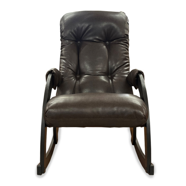 Кресло-качалка Dondolo Модель 67 венге, экокожа Vegas lite amber 