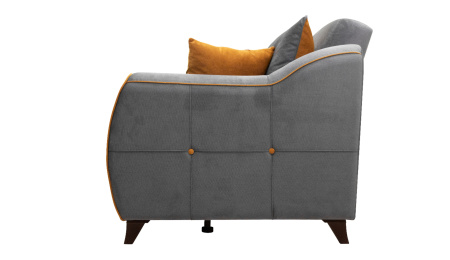 Диван "Френсис" ТД 259 Кварц серый/Амиго еллоу