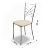 Стул ЕСЕЙ ЛАЙТ металлик, винил №Д1 бежевый