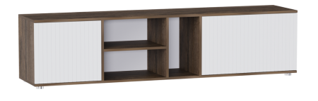 Тумба ТВ Вертикаль МДФ 1 кат. Дуб самдал, МДФ Белоснежный, Правый