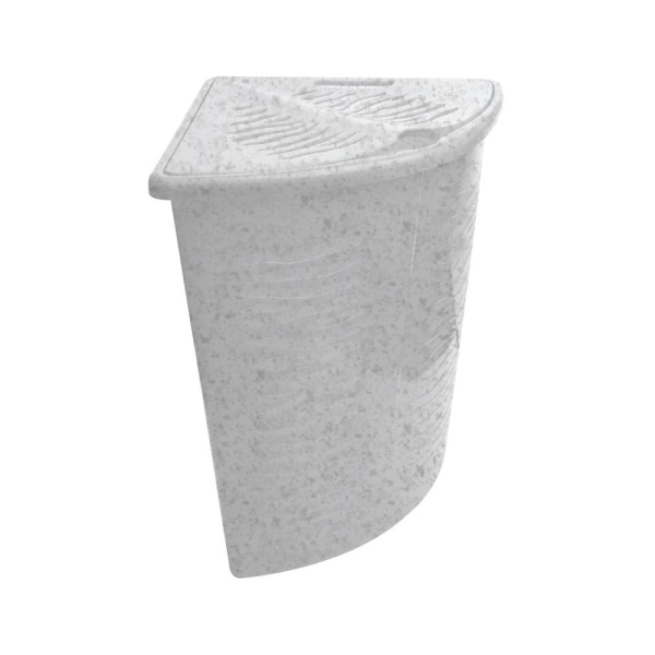 Корзина для белья Aqua 40 л угловая мрамор