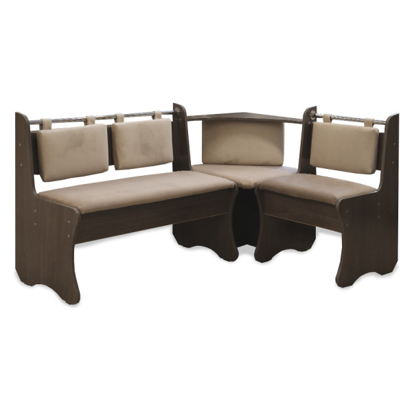 Обеденная группа "Прима", анкор темный,ткань в ассорт.(скамья, стол, табурет)