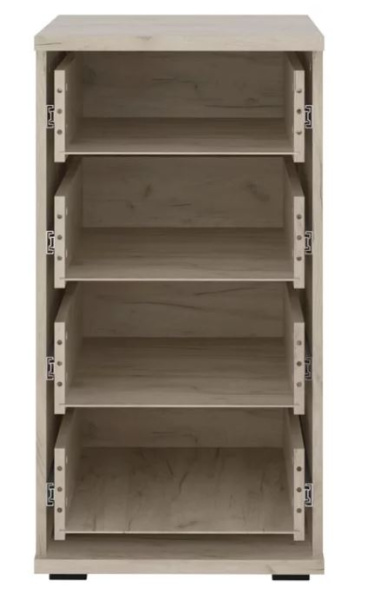 Альянс 435,10 Комод 4 ящика(44,4*84*43,3) Дуб крафт/Белый глянец