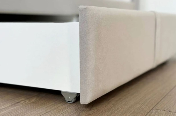 Кровать с ящиками Твикс 90х200 см (галька (велюр))