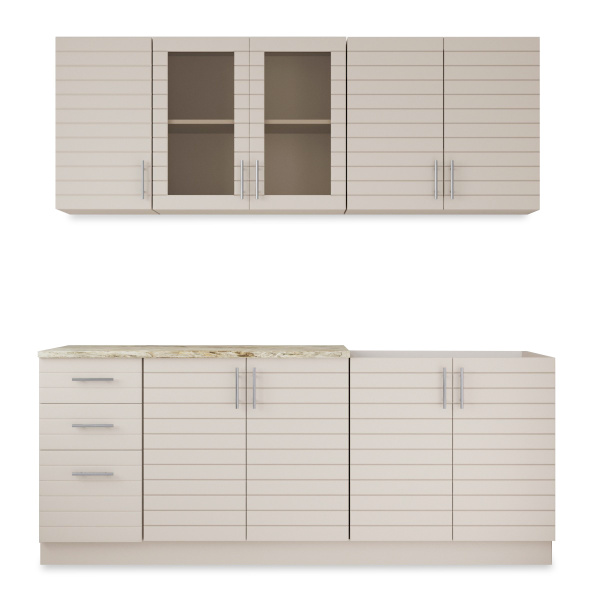 Кухня Комплект №9 Кашемир/Кашемир (столеш Версаль без мойки) 2,0м 