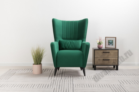 Кресло "Феличе" Арт. ТК 529 Velutto 33 (темно-зеленый малахитовый)