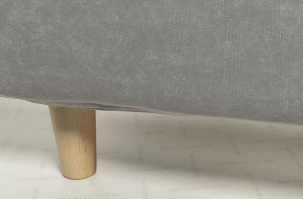 Кровать с основанием Лео 120х200 см (галька (велюр)/графит (велюр))