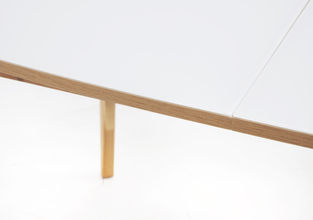 Стол Солярис-2 В 1250(550)840  OptiWhite/морилка