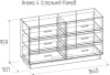 Анона 4 Комод Антрацит/Дуб Сонома/