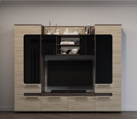 Гостиная Сона Дуб Ривьера Светлый-Дуб Венге