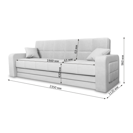 Диван-кровать "Лидер 3/1" Cabrio 6 зелёный