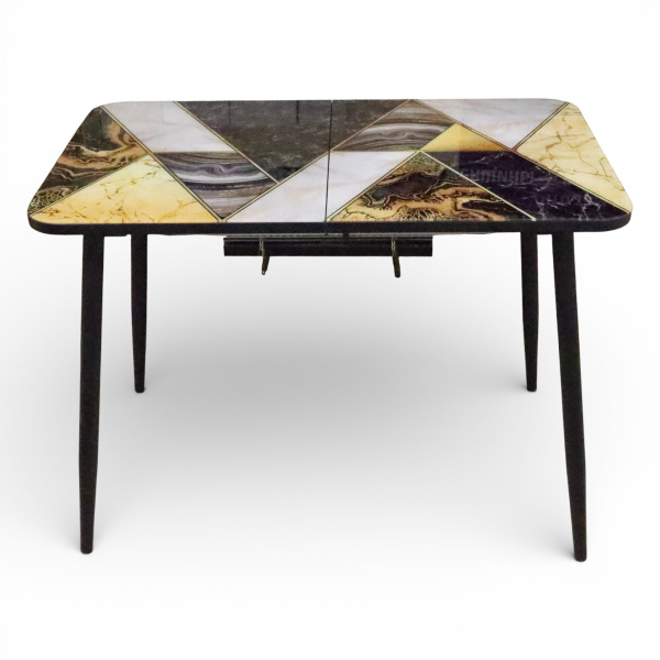 Стол кухонный Турин 110(+40)*70 Плита КР064/ черный