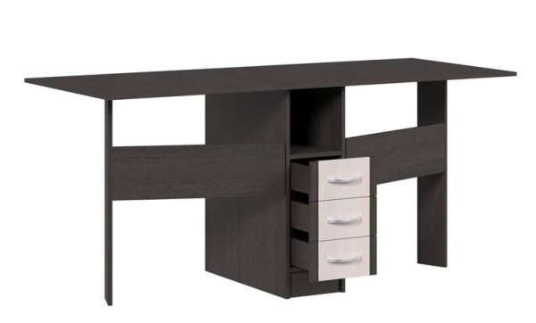 Стол-книжка с ящиками на 300 Венге/венге+сосна лоред